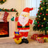 3D Light Up Santa with Gift Bag Warm White LED Christmas Lights with Timer